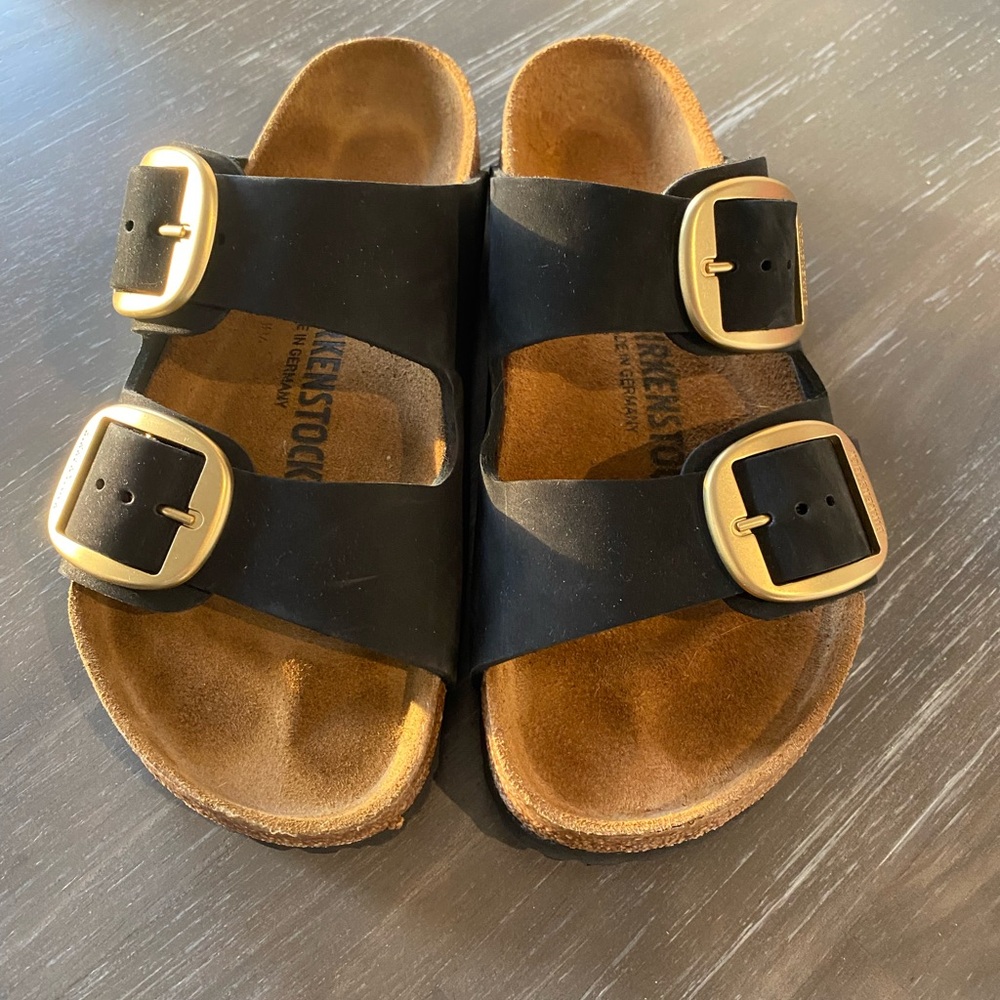 Birkenstock Arizona Big Buckle Leather Nubuck Sandals